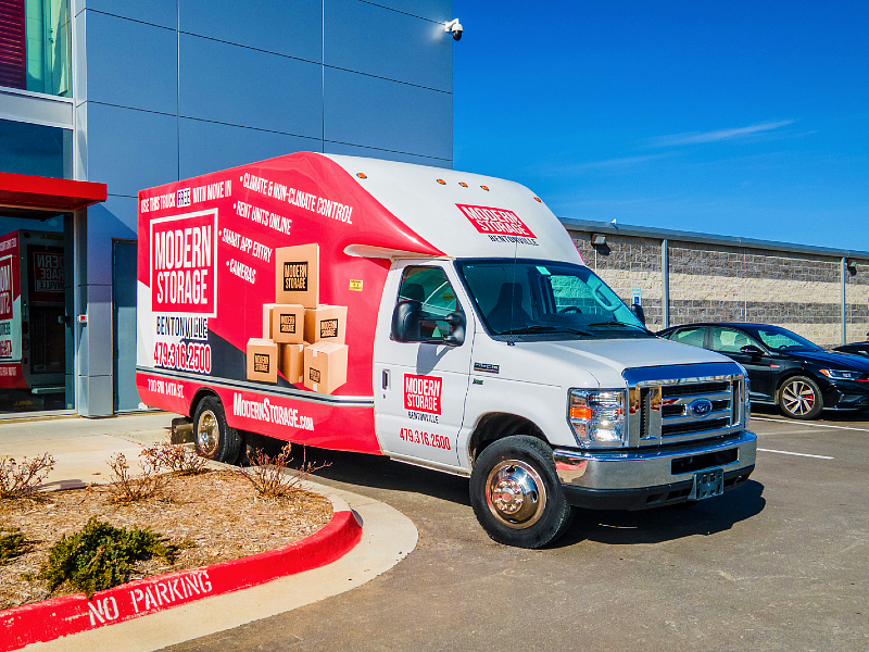 Modern Storage moving truck available for customer use