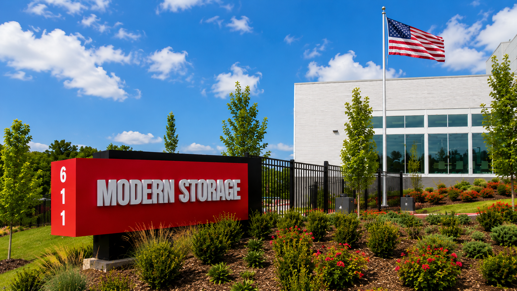 Modern Storage facility in Little Rock honoring military members with self storage discounts and convenient storage options.