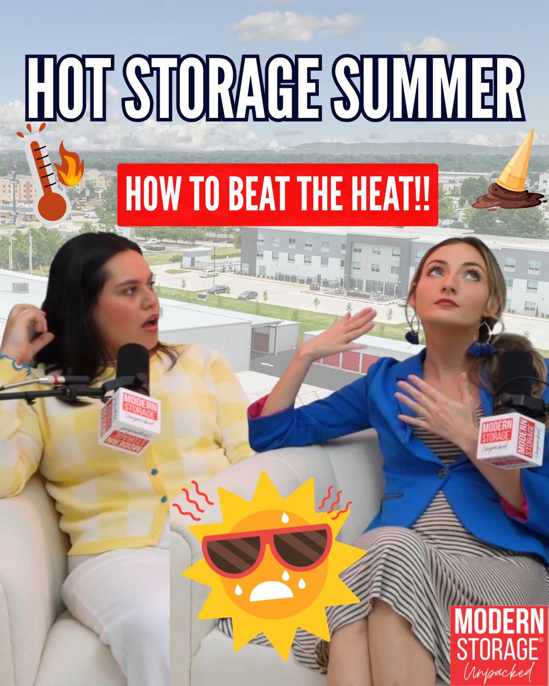 hot weather storage tips podcast thumbnail with Hannah and Kaylee